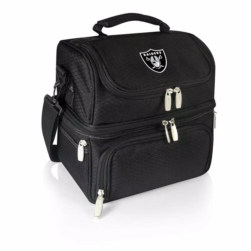 ONIVA Pranzo Oakland Raiders Black Insulated Lunch Bag with Cutlery Set