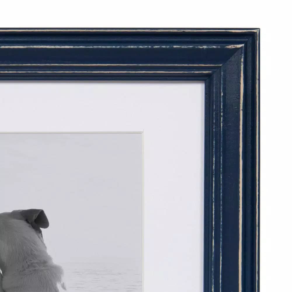 Kate and Laurel Bordeaux 10-Piece Gallery Wall Picture Frame Set - Gray, Blue, and White