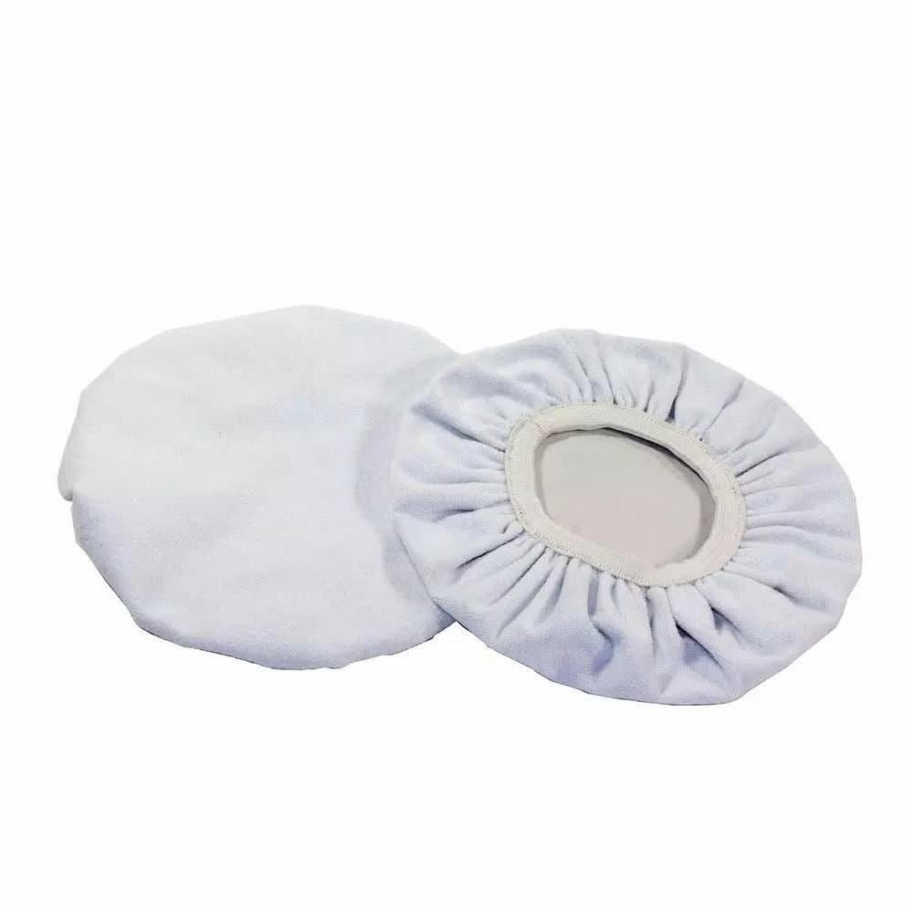 WEN 6 in. Terry Cloth Applicator Bonnets, 100% Cotton Vinyl Backed (2-Pack)