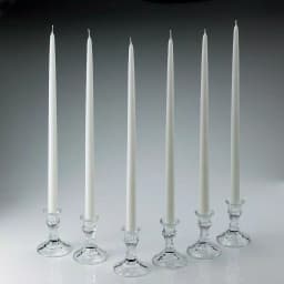 Light In The Dark Shop A Candle 18 in. White Taper Candles, Set of 12 - Dripless & Clean Burning thumbnail 2