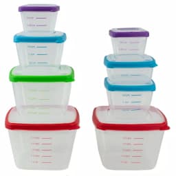 Unbranded 10-Piece Locking Round Plastic Food Storage Container Set with Airtight Snap-On Lids thumbnail 2