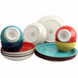 Gibson Home Color Speckle 12-Piece Stoneware Dinnerware Set, Service for 4 thumbnail 4