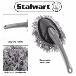 Stalwart Gray Car Duster 2-Pack - Soft Cotton Yarn Interior & Exterior Cleaner thumbnail 3