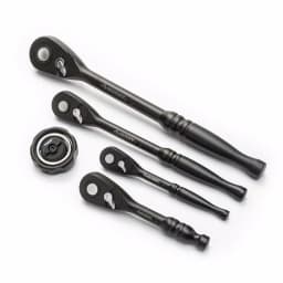 Husky 5-Piece 100-Position Ratchet Set with Gimbal Ratchet, 1/4 in., 3/8 in., and 1/2 in. Drives thumbnail 1