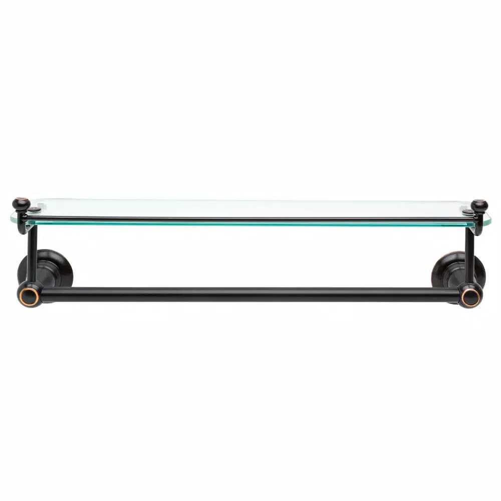 Delta Porter 18 in. Towel Bar with Glass Shelf, Oil Rubbed Bronze