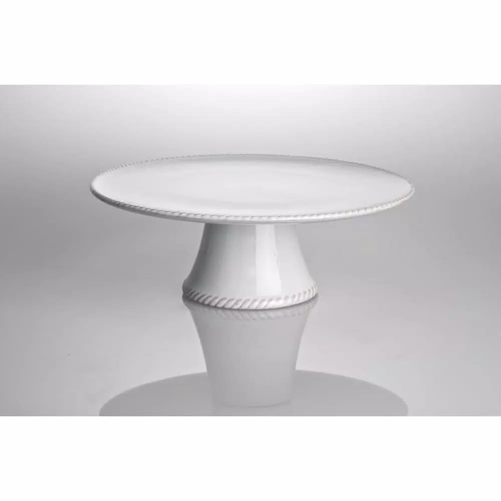 Abigails Charlot French Ceramic Cake Stand - 13 inch Round Dessert Plate