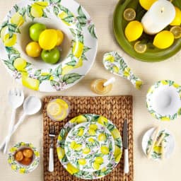 Q Squared Limonata 4-Piece Yellow Melamine Dip Bowl Set, Shatterproof Serving Bowls thumbnail 3
