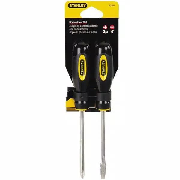 Stanley 2-Piece Screwdriver Set, #2 Phillips and 1/4 in. Flathead, Alloy Steel