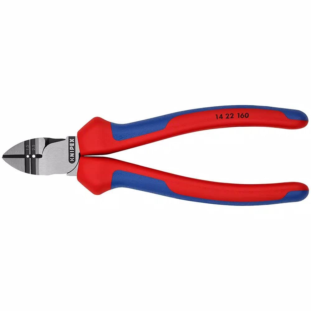 KNIPEX 6-1/4 in. Diagonal Cutter and Insulation Stripper, 1000V VDE Insulated