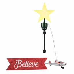 Mr. Christmas 22 in. Biplane Animated Tree Topper with LED Star thumbnail 1