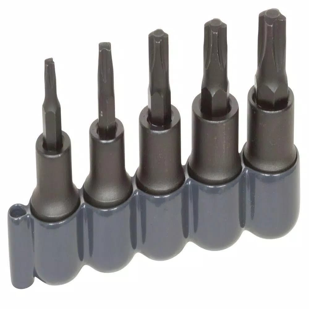 Lisle Mortorq Super Socket Set, 5-Piece Metric Hex Bit Deep Sockets