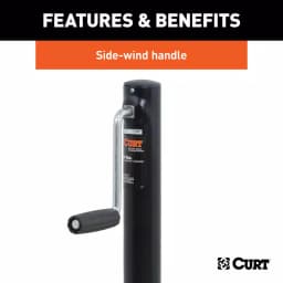 CURT A-Frame Trailer Jack with Side Handle, 2,000 lbs. Capacity, 14.5 in. Travel thumbnail 5