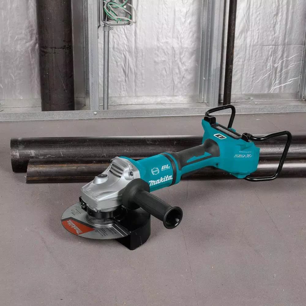 Makita 18V X2 LXT Brushless 7 in. Cordless Angle Grinder with AWS & Electric Brake