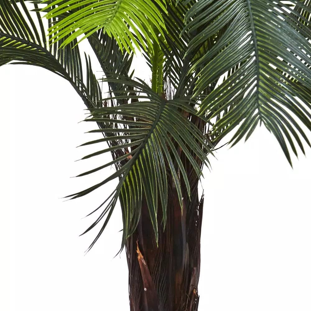 Nearly Natural 3 ft. Artificial Cycas Tree, UV Resistant Indoor/Outdoor Silk Plant with Planter