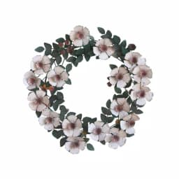 3R Studios Bungalow Lane 19 in. Hand Painted Tole Metal Flower Wreath, Multi-Colored thumbnail 4