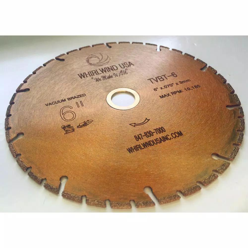 Whirlwind USA 6 in. 40-Teeth Segmented Diamond Blade for Metal and Plastic