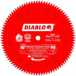 Diablo 10 in. x 90-Teeth Ultimate Polished Finish Carbide Saw Blade thumbnail 5