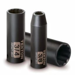 TEKTON 14-Piece 1/2 in. Drive 12-Point Deep Impact Socket Set, SAE 3/8-1-1/4 in. thumbnail 2