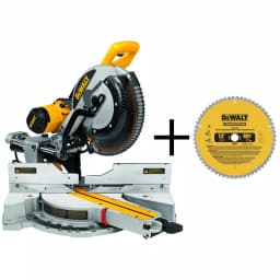 DEWALT 12 in. 15 Amp Double-Bevel Sliding Compound Miter Saw with 60T Fine Finish Blade thumbnail 13