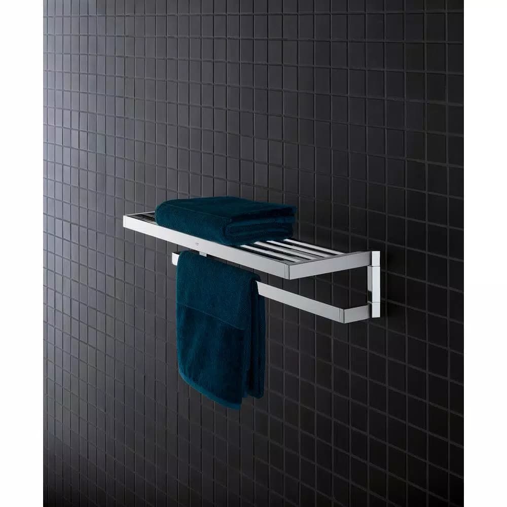 GROHE Selection Cube 1-Bar Towel Rack in StarLight Chrome