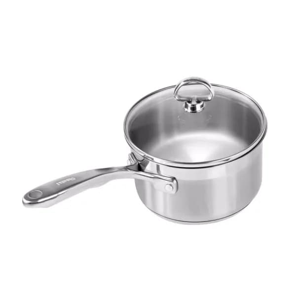 Chantal Induction 21 Steel 2 Qt. Stainless Steel Saucepan with Glass Lid, Brushed Finish