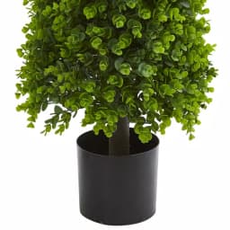 Nearly Natural 3 ft. Artificial Eucalyptus Topiary Tree - Indoor/Outdoor Greenery thumbnail 3