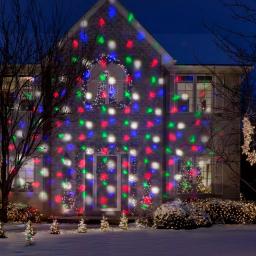 LightShow Projection Snow Flurry Projector with Remote - 61 Holiday Effects, Multi-Color LED thumbnail 4
