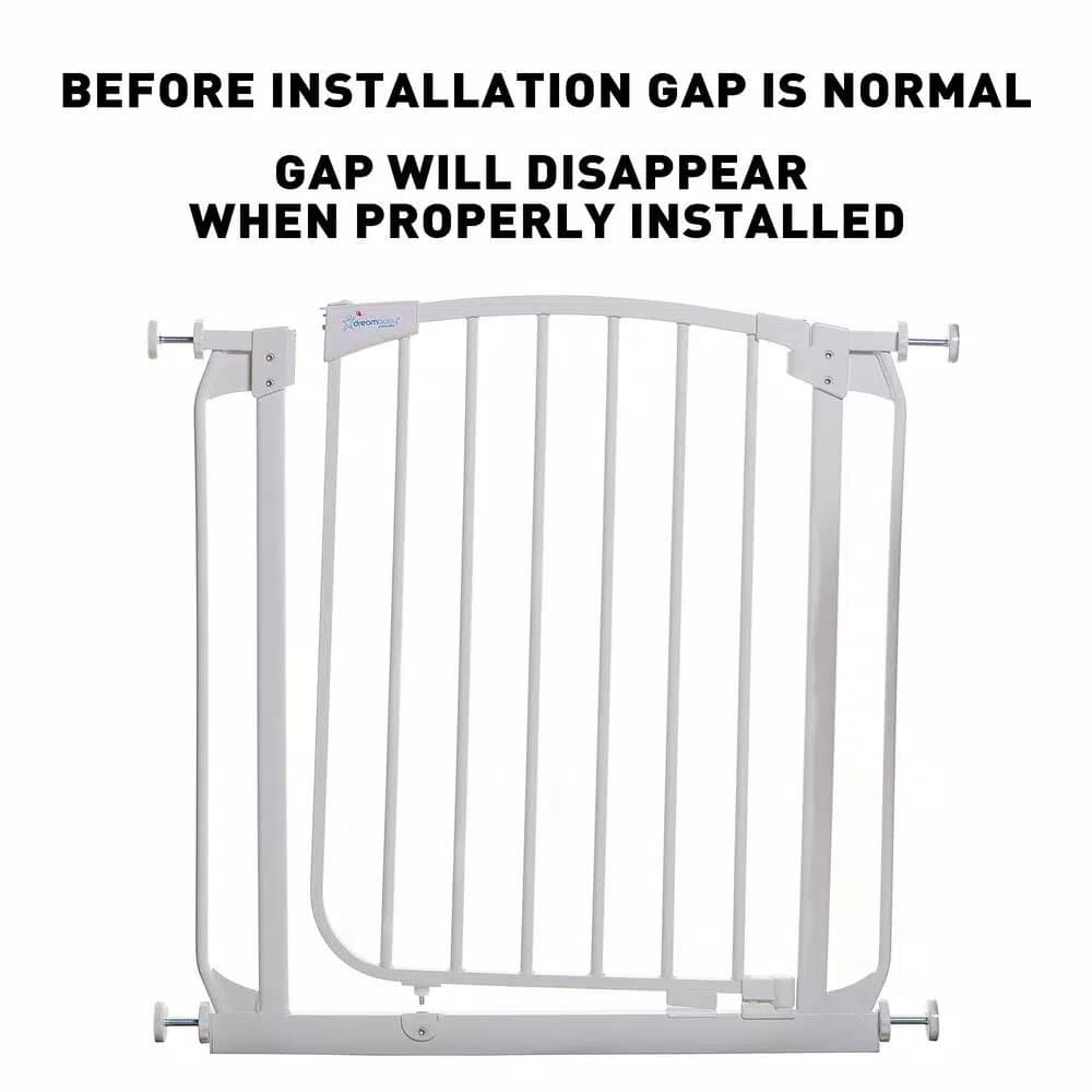 Dreambaby Chelsea Auto-Close Security Gate with Extensions, White, 29.5 in. H