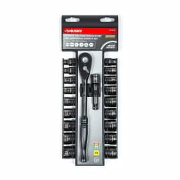 Husky 20-Piece 3/8 in. Drive 100-Position Ratchet and Universal Socket Wrench Set, SAE/Metric thumbnail 2