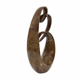 LITTON LANE 31 in. x 15 in. Abstract Polystone Sculpture with Brown Patina Finish thumbnail 6