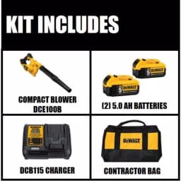 DEWALT 20V MAX Cordless Compact Jobsite Blower Kit with (2) 5 Ah Batteries and Charger thumbnail 2