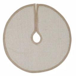 VHC Brands 21 in. Pearlescent Natural Tan Coastal Christmas Mini Tree Skirt thumbnail 2