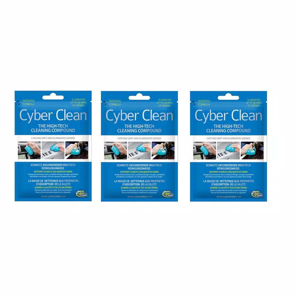 Cyber Clean Car Interior Detailer - Patented Germ-Eliminating Cleaning Compound (3-Pack, 2.82 oz. Each)