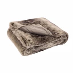 Glitzhome 60 in. Ombre Gray Faux Fur Luxury Throw Blanket thumbnail 1