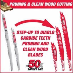 Diablo 9 in. 5 TPI Fleam Ground Pruning Reciprocating Saw Blade thumbnail 2