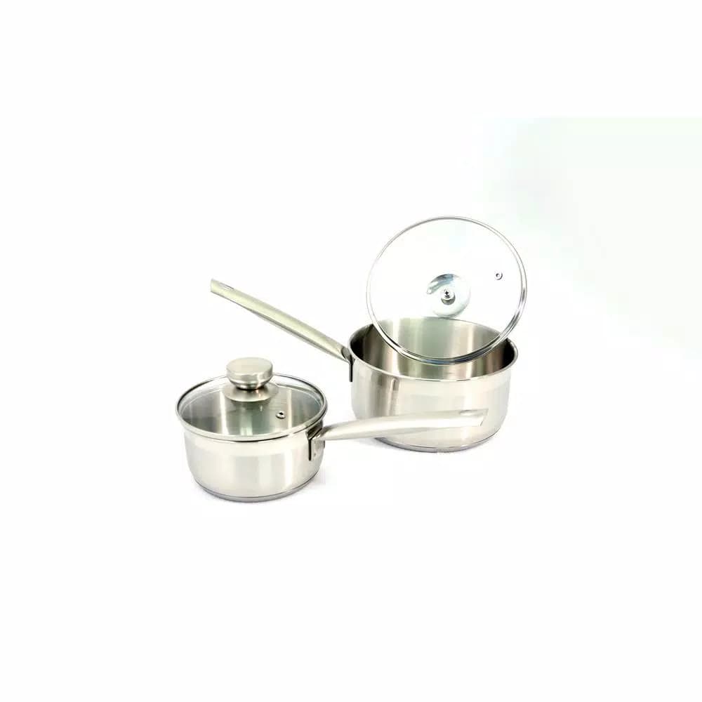 ExcelSteel 7-Piece 18/10 Stainless Steel Cookware Set with Brushed Finish