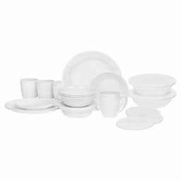 Corelle Livingware 24-Piece White Glass Dinnerware Set, Service for 4 thumbnail 1
