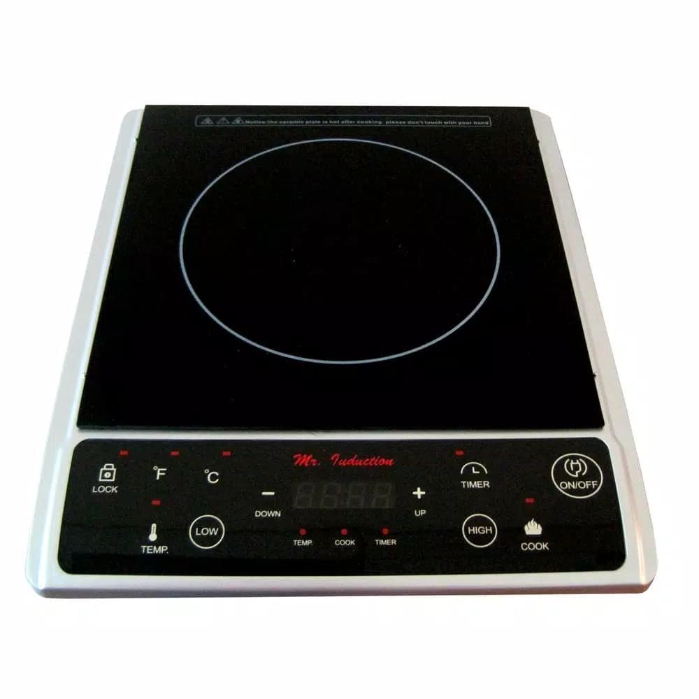 SPT Single Burner 7.25 in. Induction Hot Plate - Black and Silver Micro-Induction Cooktop