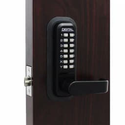 Unbranded LockeyUSA 2835 Mechanical Keyless Combination Lever Door Lock, Jet Black thumbnail 1