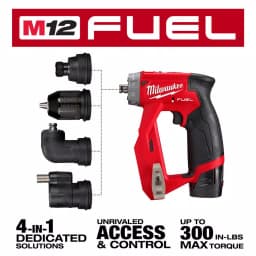 Milwaukee M12 FUEL 12V Brushless 4-in-1 Installation Drill Driver Kit with M12 Multi-Tool thumbnail 5