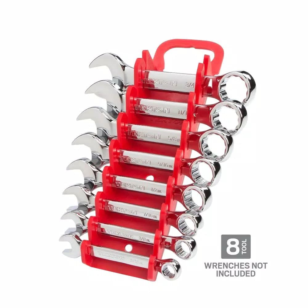 TEKTON 8-Tool Store-and-Go Stubby Wrench Rack Keeper, Red