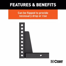 CURT Weight Distribution Shank, 2 in. Shank, 7 in. Drop, 10.5 in. Rise thumbnail 6