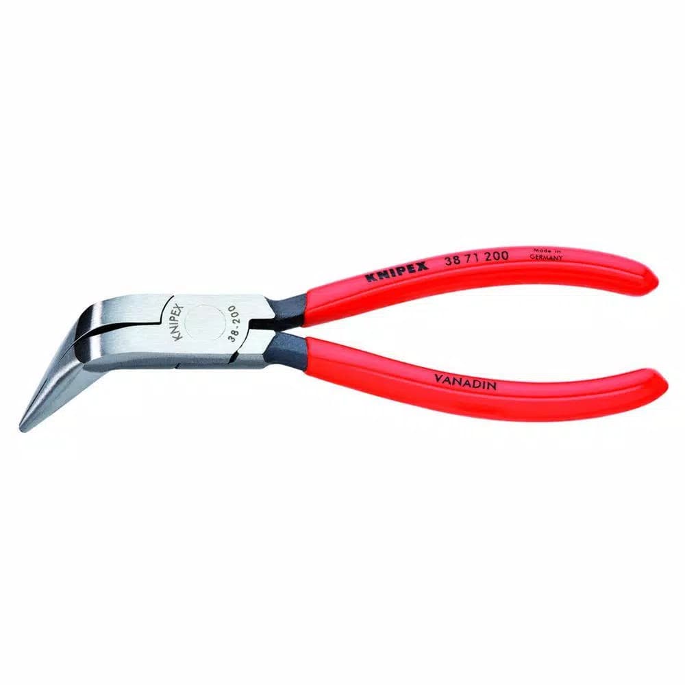KNIPEX 8 in. Angled Long Nose Pliers with 70° Bent Nose