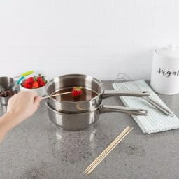 Classic Cuisine 1.5 Qt. Stainless Steel Double Boiler Saucepan Set with Tempered Glass Lid thumbnail 2