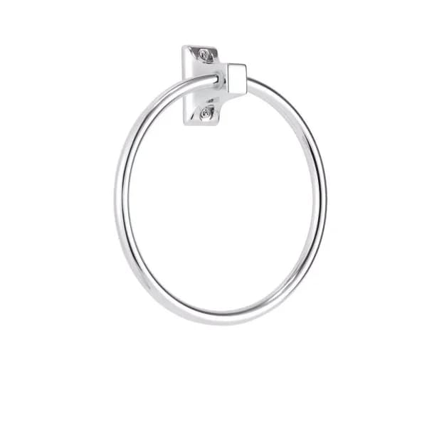 Croydex Sutton Chrome Hand Towel Holder Wall Mounted Towel Ring