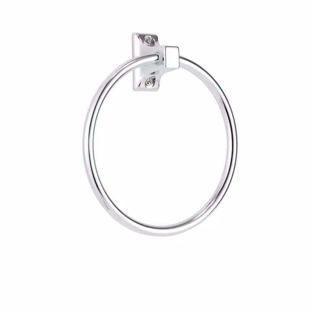 Croydex Sutton Chrome Hand Towel Holder Wall Mounted Towel Ring