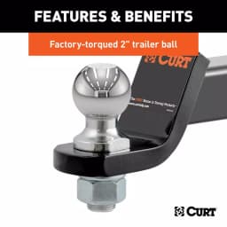 CURT Loaded Ball Mount with 2" Ball, 2" Shank, 7,500 lbs. Capacity, 2" Drop thumbnail 7