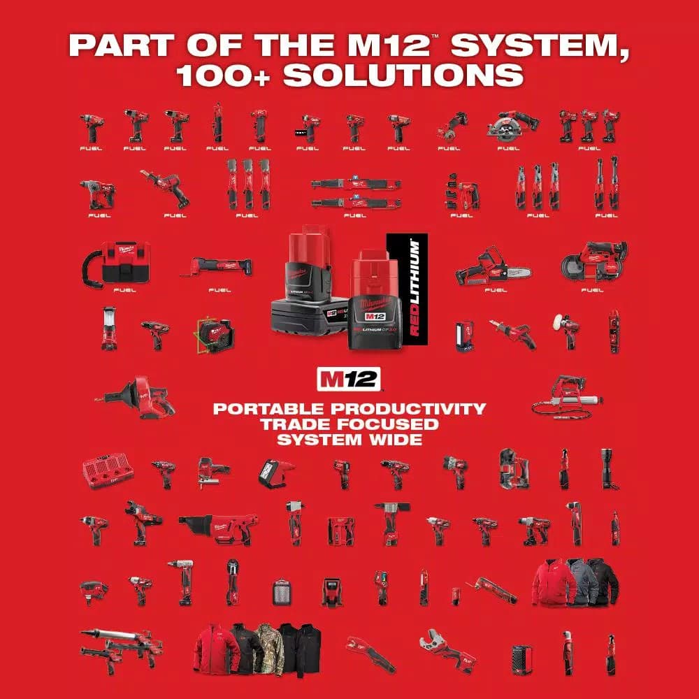Milwaukee M12 12V Lithium-Ion Cordless Drill Driver and Impact Driver 2-Tool Combo Kit