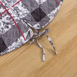 Country Living Faith 48 in. Reversible Quilted Microfiber Tree Skirt - Chickadee Toile & Floral thumbnail 8