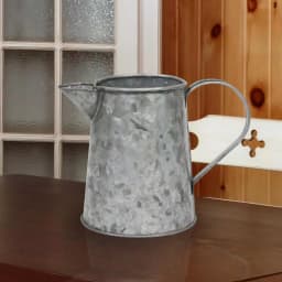 Stonebriar Collection 7 in. Antique Galvanized Metal Jug - Farmhouse Style Decorative Pitcher thumbnail 4
